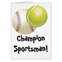 Tennis/Softball Fathers Day Card