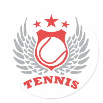 Tennis Runde Aufkleber