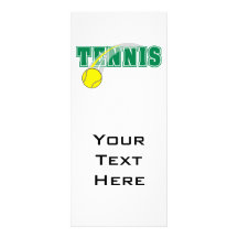 tennis text graphic custom rack cards