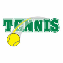 tennis text graphic cut out