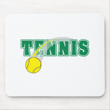 tennis text graphic mouse pad