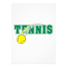 tennis text graphic personalised invite
