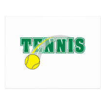 tennis text graphic postcards