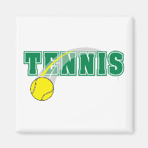 tennis text graphic refrigerator magnets