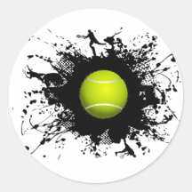 Tennis Urban Style Round Stickers