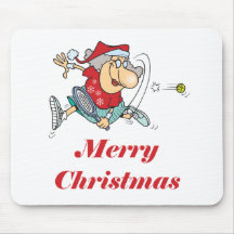 TennisChick Mrs. Claus Mouse Mat