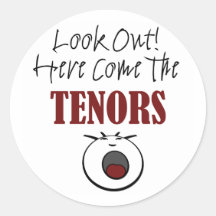 Tenor Round Stickers