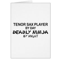 Tenor Sax Deadly Ninja by Night Card