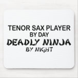 Tenor Sax Deadly Ninja by Night Mouse Pad
