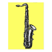 Tenor Saxophone Postcard
