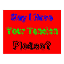 Tension Please Postcard