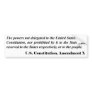Tenth Amendment Bumper Sticker