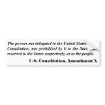 Tenth Amendment bumper stickers