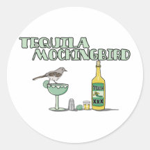 Tequila Mockingbird Round Stickers