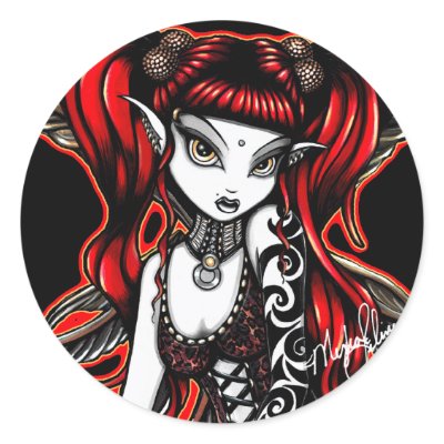 Terra Stickers Tattooed Fire Fairy by mykajelina