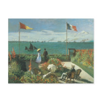 Terrace at the Seaside, Saint Adresse Claude Monet Post Card