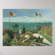 Terrace at the Seaside, Saint Adresse Claude Monet Poster