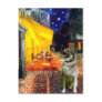 Terrace Cafe - Norwegian Elkhound Postcard