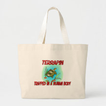 Terrapin trapped in a human body bags
