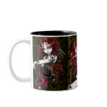 "Terri" Gothic Red Rose Tattoo Fairy Art Mug