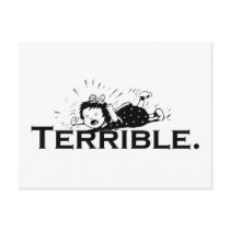 Terrible Temper Tantrum Retro Girl Post Card