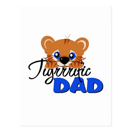 Terrific Dad Cute Tiger Post Cards