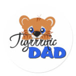 Terrific Dad Cute Tiger Stickers