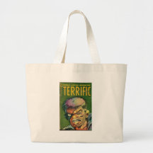 Terrific horror comic book canvas bag