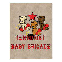 Terrorists Babies Postcard