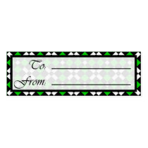 Tessellation 443 A  Lg Any Colour Gift Tag
