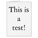 Test cards