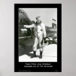 Test Pilot Joe Walker beside an X-15 Aircraft posters