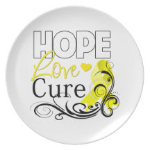 Testicular Cancer Hope Love Cure Dinner Plate