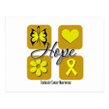 Testicular Cancer Hope Love Inspire Awareness Postcards