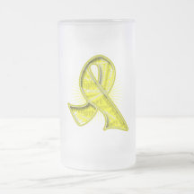 Testicular Cancer Slogan Watermark Ribbon Coffee Mugs