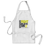 Testicular Cancer Survivor Fight Believe Win Motto aprons