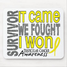 Testicular Cancer Survivor It Came We Fought I Won Mouse Pads