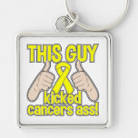 Testicular Cancer This Guy Kicked Cancer Key Chain