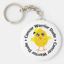 Testicular Cancer Warrior Dude Key Chain