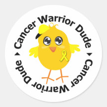Testicular Cancer Warrior Dude Stickers