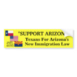 Texans For Arizona "Official"  Bumper Sticker bumper stickers