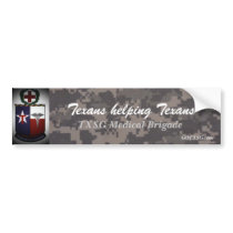 Texans helping Texans digital Camo Bumper Sticker