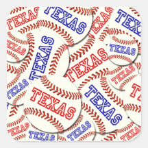 Texas Baseballs Collage Stickers