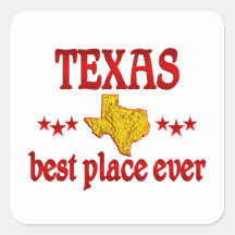 Texas Best Square Sticker