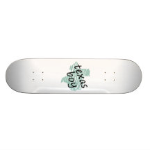 Texas Boy on Child's Texas Map Drawing Skateboards