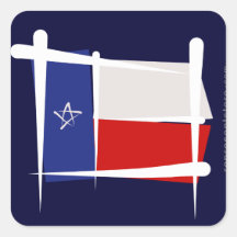 Texas Brush Flag Sticker