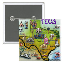 TEXAS Cartoon Map Buttons