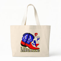 Texas Cowboy Boot Crushing Liberals Bag