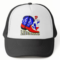 Texas Cowboy Boot Crushing Liberals Mesh Hats