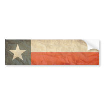 Texas Flag Aged Bumper Stickers